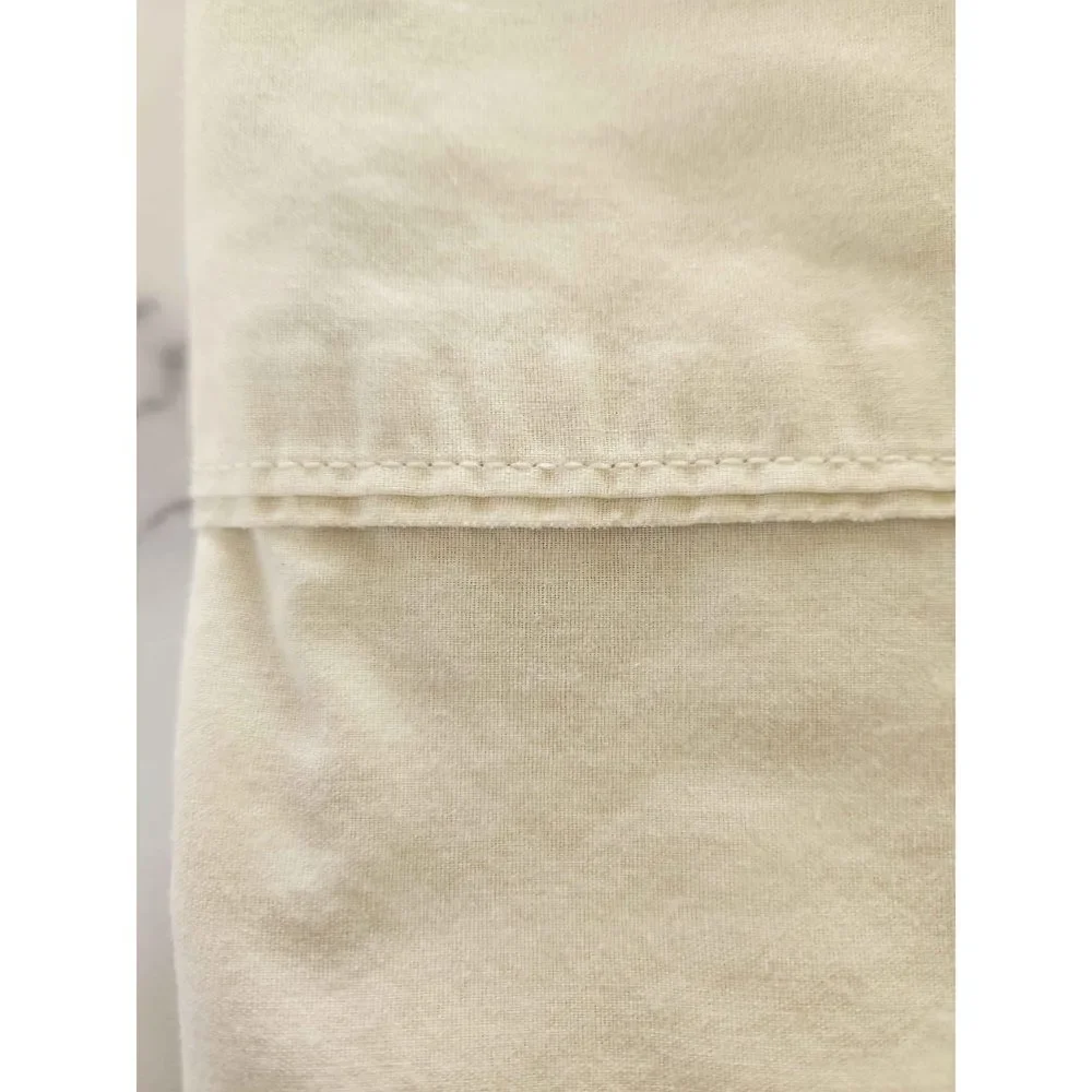 JcPenny home twin flat sheet cream and 1 swiss dot textured pillowcase sham